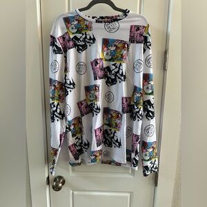 SwimInsta X Graphic Long Sleeve Swim Shirt NWT